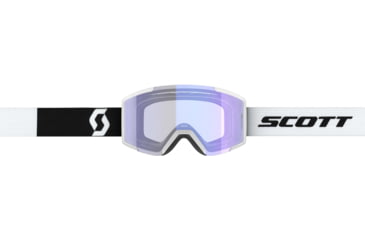 Image of SCOTT Shield Goggle, Team White/Black/Illuminator Blue Chrome, 2778377068342