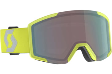 Image of SCOTT Shield Goggle, Virescent Yellow/Light Grey/Enhancer Aqua Chrome, 2778377410351