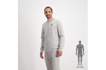 Image of SCOTT Tech Crewneck Sweater - Mens, Grey Melange, Small, 4032871920006