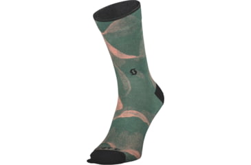 Image of SCOTT Trail Vertic Crew Socks - Womens, Smoked Green/Crystal Pink, 36-38, Small, 2894877166363-36-38