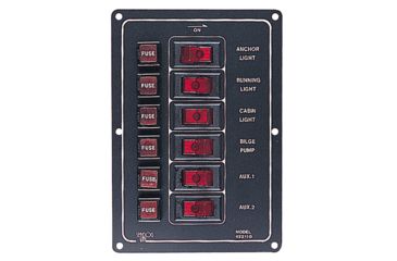 Image of Sea-Dog Aluminum Switch Panel Vertical - 6 Switch 79020