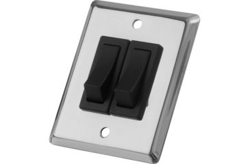 Image of Sea-Dog Double Gang Wall Switch - Stainless Steel 77208