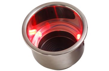 Image of Sea-Dog LED Flush Mount Combo Drink Holder w/Drain Fitting - Red LED 77176