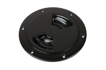 Image of Sea-Dog Quarter-Turn Smooth Deck Plate w/Internal Collar - Black - 4&quot; 77451