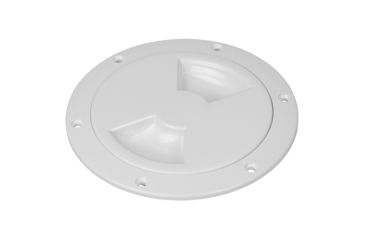 Image of Sea-Dog Quarter-Turn Smooth Deck Plate w/Internal Collar - White - 4&quot; 77450