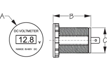 Image of Sea-Dog Sea Dog Organic LED Voltmeter, 421600-1