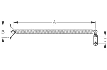 Image of Sea-Dog Sea Dog Stainless Steel Hatch Spring 8 3/4 With Internal Cable, 321650-1