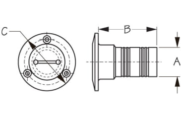 Image of Sea-Dog Sea Dog Stainless Steel Hose Deck Fill 1 1/2in.Hose Gas, 351320-1