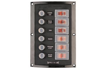 Image of Sea-Dog Splash Guard Circuit Breaker Panel - 6 Circuit 79023
