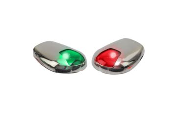 Image of Sea-Dog Side Mount LED Navigation Port / Starboard Lights, 2 NM, Stainless Steel, 400079-1