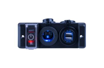Image of Sea-Dog USB &amp; Power Socket Panel w/Breaker Switch Double 77185