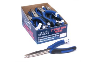 Image of Sea Striker 7" Needlenose Split Ring Pliers Nickel Plated 18Pk, NPS7-18