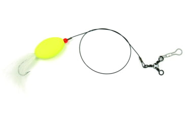 Image of Sea Striker Bluefish Rig 7/0 Bucktail Hook, Yellow 2" Oval Float, Packaged, FBS3D-YWB