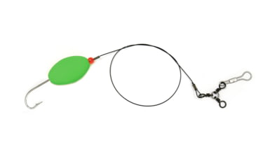 Image of Sea Striker Bluefish Rig 7/0 Plain Hook, Fl Green 2" Oval Float, 24/Ring, FBS3-G