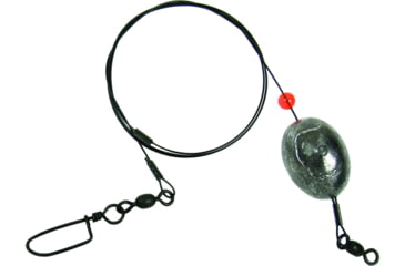 Image of Sea Striker Bottom Fishing Leader, 90lb Black Coated Wire, 6 oz Egg Lead, 36" Leader, 1 Pk, CSR36-1PK