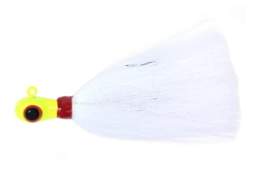 Image of Sea Striker Bugeye Jig, 2 oz, Chartreuse Head/White Tail Mylar, SSCJ2-CW