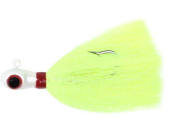 Image of Sea Striker Bugeye Jig, 3 oz, White Head/Chartreuse Tail Mylar, SSCJ3-WC