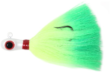 Image of Sea Striker Bugeye Jig, 6 oz, White Head/Chartreuse/Green Tail, Mylar, SSCJ6-WCG