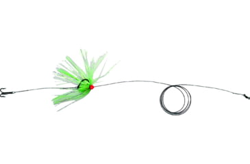 Image of Sea Striker Carolina Live Bait King Rig #5 Solid Wire 1-2/0 Nose Hook, 1-#4 4X Treble Hook, Chartreuse Duster, K1S1T-CHT