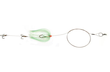 Image of Sea Striker Carolina Live Bait King Rig Coated Wire, 2/0 Nose Hook, 2-4X #4 Trebles Chartreuse Duster, DLBR-FLCH