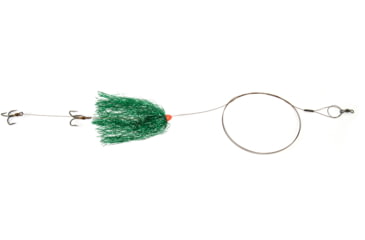 Image of Sea Striker Carolina Live Bait King Rig Coated Wire, 2/0 Nose Hook, 2-4X #4 Trebles Green Duster, DLBR-GR