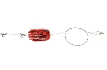 Image of Sea Striker Carolina Live Bait King Rig Coated Wire, 2/0 Nose Hook, 2-4X #4 Trebles Red Duster, DLBR-RED