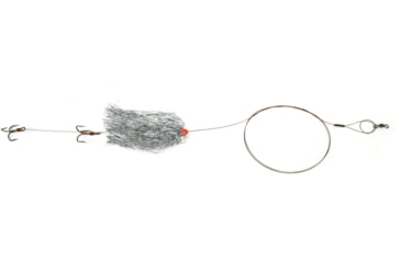 Image of Sea Striker Carolina Live Bait King Rig Coated Wire, 2/0 Nose Hook, 2-4X #4 Trebles Silver Duster, DLBR-SIL