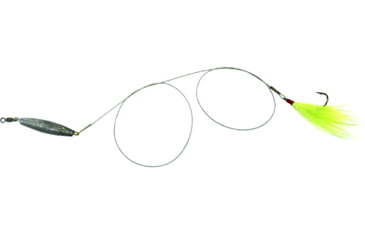 Image of Sea Striker Flounder/Fluke Rig, No Float, Chartreuse Tail Hook 30 Lb Coated Wire, F3B-CH