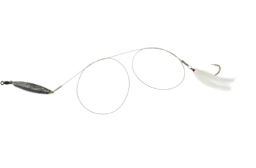 Image of Sea Striker Flounder/Fluke Rig No Float, White Tail Hook, 30 Lb Coated Wire, F3B