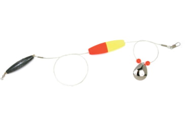 Image of Sea Striker Flounder Rig 25&quot; 40lb Mono, #4 Nickel Blade, 2 1/2&quot; 2-Tone Cork, 1-1/2oz Cigar Weight, 12/Ring, FR2T-112