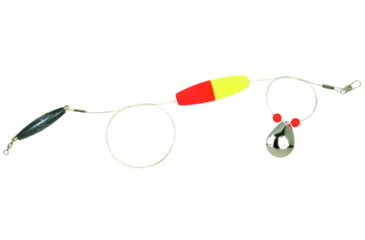 Image of Sea Striker Flounder Rig 25&quot; 40lb Mono, #4 Nickel Blade, 2 1/2&quot; 2-Tone Cork, 1-1/4oz Cigar Weight, 12/Ring, FR2T-114