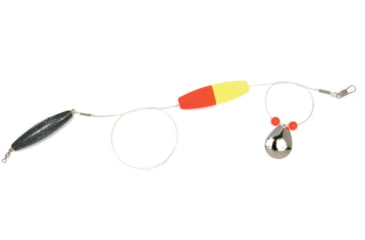 Image of Sea Striker Flounder Rig 25&quot; 40lb Mono, #4 Nickel Blade, 2 1/2&quot; 2-Tone Cork, 2oz Cigar Weight, 12/Ring, FR2T-2