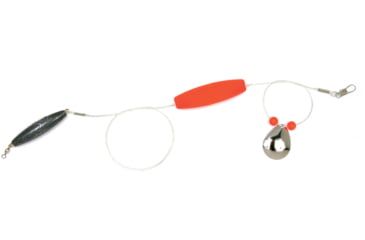 Image of Sea Striker Flounder Rig 25" 40lb Mono, #4 Nickel Blade, 2 1/2" Red Cork, 1-1/2oz Cigar Weight, 12/Ring, FR-RED-112