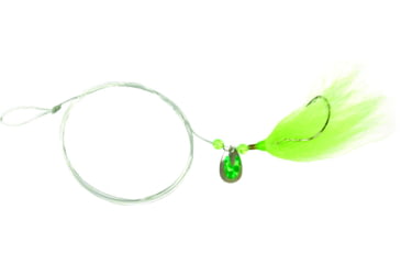 Image of Sea Striker Fluke Killer Rig Chartreuse Silver Blade 1/0 Nickel Wide Gap Hook, FK02