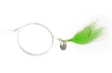 Image of Sea Striker Fluke Killer Rig Lime Green Silver Blade 1/0 Nickel Wide Gap Hook, FK03