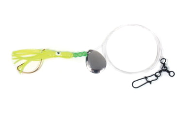 Image of Sea Striker Fluke Squid Rig, 2/0 Wide Gap Hook, 3-Way &amp; Snap Yel, N8563Y-20N