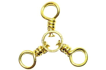 Image of Sea Striker Interlock Snap Swivel Brass 3-Way Swivel Size 3 6 pack, SSTWS3-6