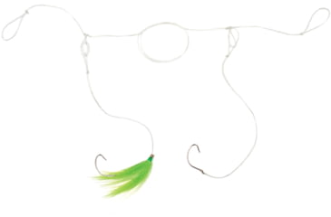 Image of Sea Striker Pop Rig Fluke/Flounder Rig, 2-1/0 Nickel Wide Gap Hooks,50 Lb Mono, Chartreuse Bucktail, PR02