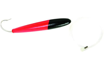 Image of Sea Striker Rigged Cedar Plug 6&quot;, 10/0 Hook, 8 Ft 150 Lb Mono Leader, Black/Pink, 894