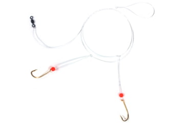 Image of Sea Striker Sea Bass Hi-Lo Rig, 2 - # 1/0 Gold Bait Holder Hooks, w/Red Bead, N8465-10G