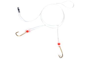 Image of Sea Striker Sea Bass Hi-Lo Rig, 2 - # 3/0 Gold Bait Holder Hooks, w/Red Bead, N8465-30G