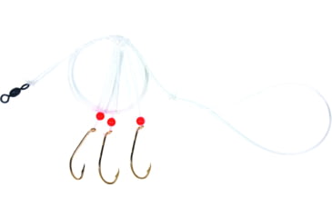 Image of Sea Striker Sea Bass Hi-Lo Rig, 3 - #1 Gold Bait Holder Hooks w/Red Bead, N8466-1G