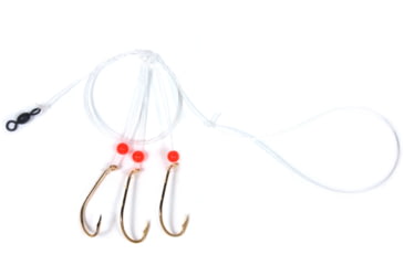 Image of Sea Striker Sea Bass Hi-Lo Rig, 3 - 2/0 Gold Bait Holder Hooks, w/Red Bead, N8466-20G