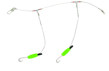 Image of Sea Striker Snelled Bluefish Rig, TW1040 &amp; Fl Green Floats, 1/0 Hooks, 1Pk, SBRG-1PK