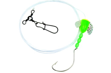 Image of Sea Striker Spin-n-Glo Fluke Rig, 1/0 Nickel Wide Gap Hook, 42" 30 Lb Mono, Lime Chartreuse, 765-LC