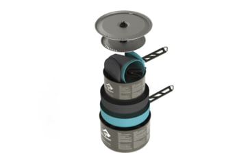 Image of Sea to Summit Alpha 2 Pot Cook Set 2.2, 1.2L pot, 2.7L pot, 2 bowls, 2 cups, 723