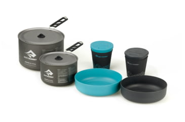 Image of Sea to Summit Alpha 2 Pot Cook Set 2.2, 1.2L pot, 2.7L pot, 2 bowls, 2 cups, 723