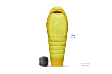 Image of Sea to Summit Alpine Down -20F/-29C Sleeping Bag, Blazing Yellow, Long, S2043