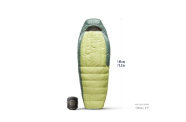 Image of Sea to Summit Ascent Down 30F/-1C Sleeping Bag - Womens, Celery Green, Regular, S3113