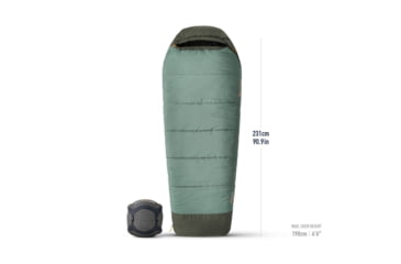 Image of Sea to Summit Boab Synthetic 15F/-9C Sleeping Bag, Laurel Wreath Green, Long, S4057